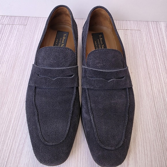 To Boot New York Men's Adam Derrick Blue Suede Penny Loafers Size 9M Montreal